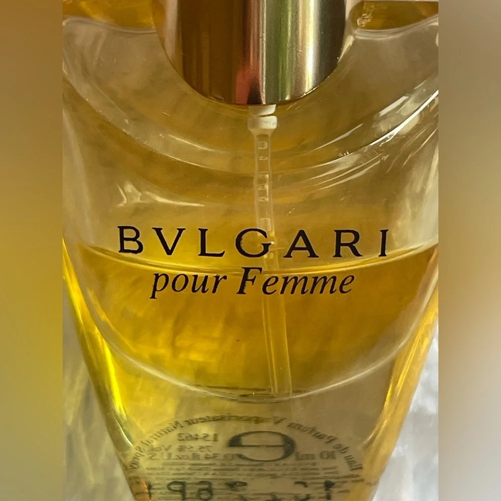 Bulgari Pour Femme Set with TWO Refills - Gold; Vintage Bottle; Gorgeous Scent!